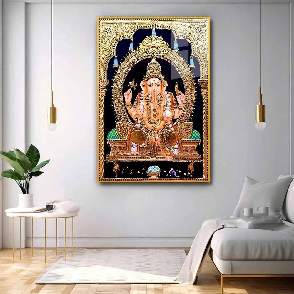 Premium Quality Divine Harmony Ganesha Acrylic Wall Paintings & Art