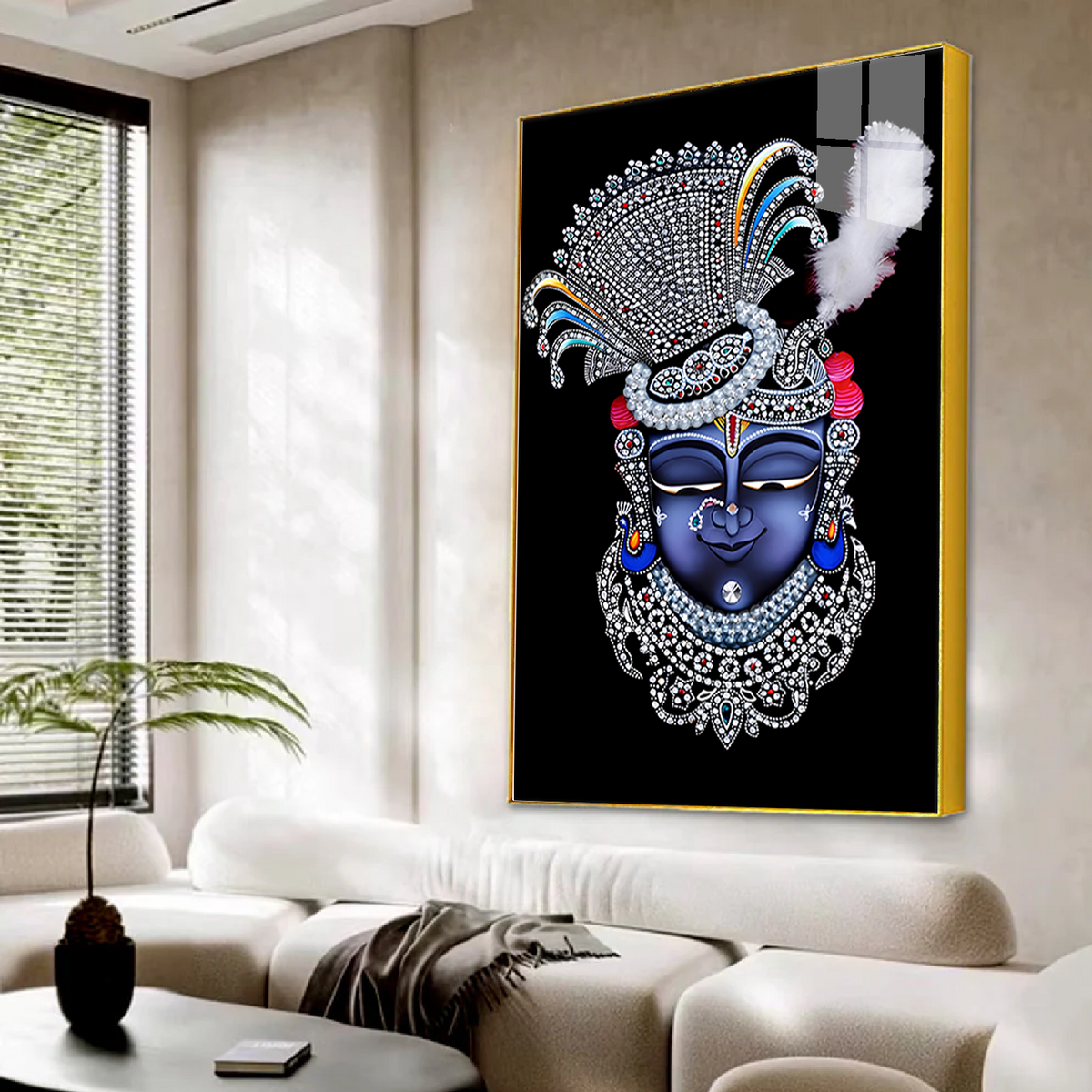 Elegant Shreenath Ji Maharaj Acrylic Wall Décor