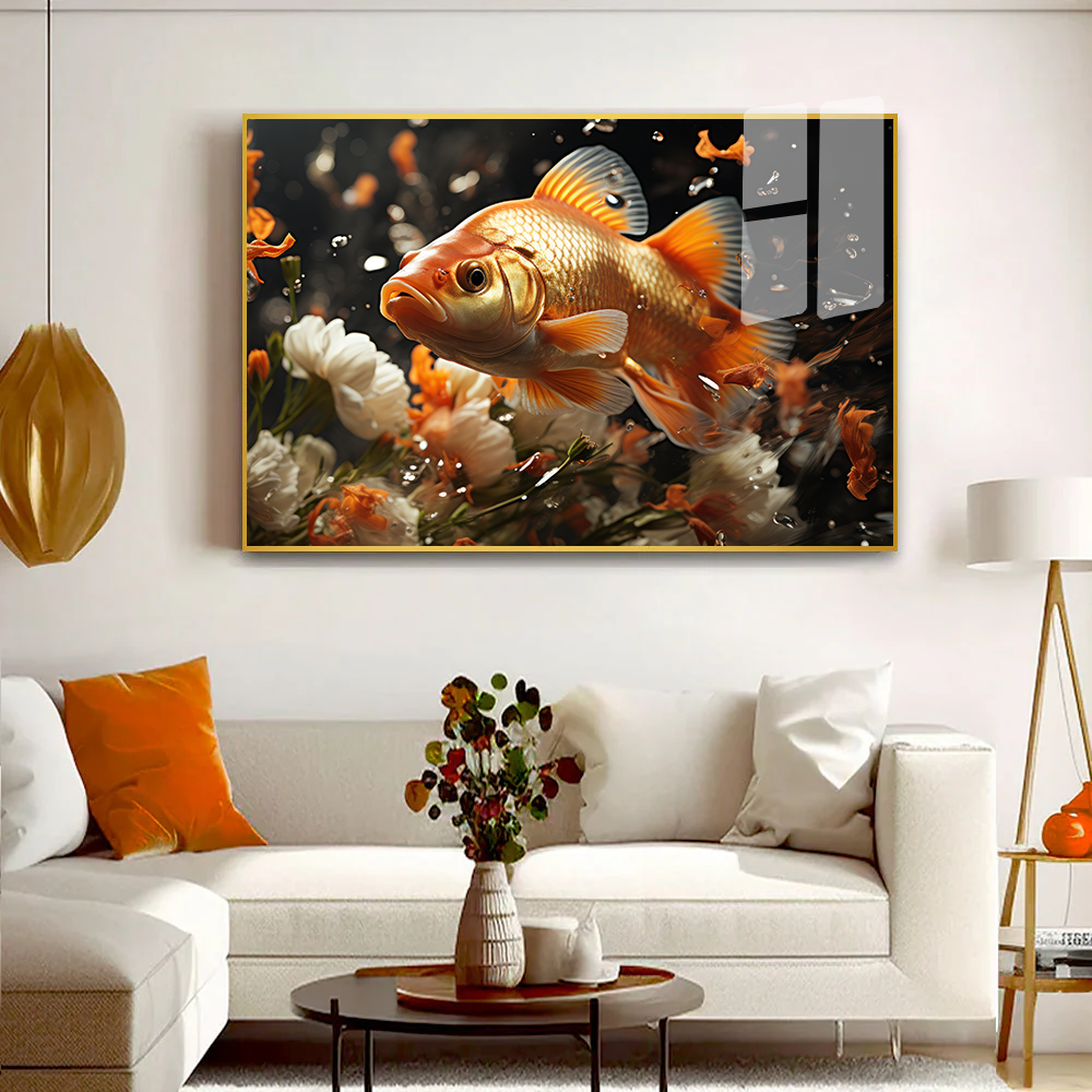 Auspicious Elegant Fish Acrylic Wall Paintings & Arts