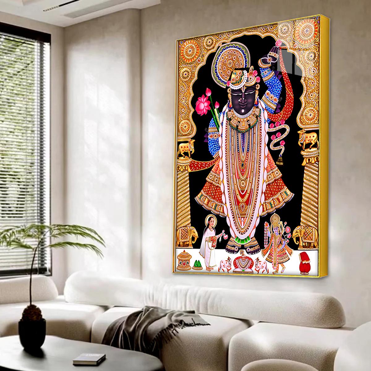 Shreenath Ji Maharaj Spiritual Acrylic Painting