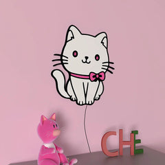 Cute Kitten Backlit Wooden Wall Décor