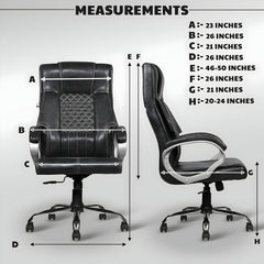 Black Leatherette Boss Office Chair | 360° Swivel, Tilting Locking Mechanism & Chrome Stand