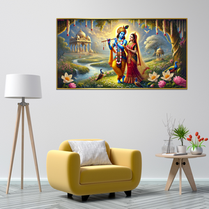 Classic Radha Krishna Wall Paintings Celebrate Eternal Love