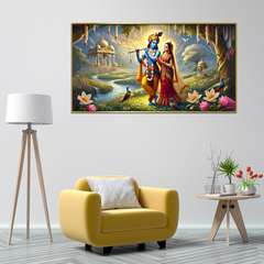 Classic Radha Krishna Wall Paintings Celebrate Eternal Love