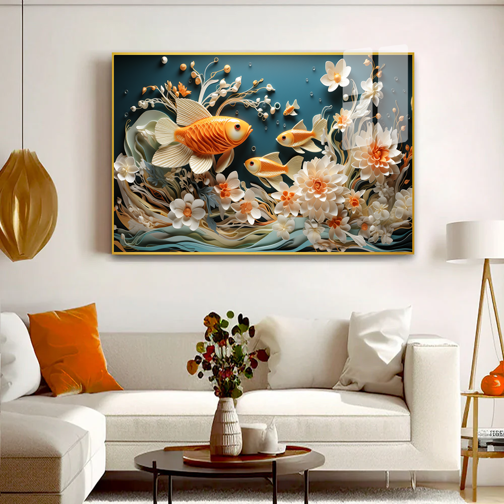 Artistic Fish Acrylic Wall Paintings & Arts