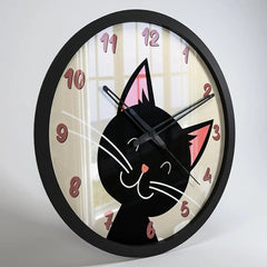Happy Tiny Cat Kids Wall Clock