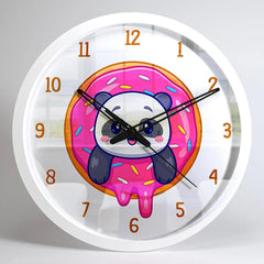 Donut Panda Kids Wall Clock