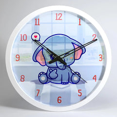 Playful Baby Elephant Kids Wall Clock