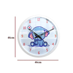 Playful Baby Elephant Kids Wall Clock