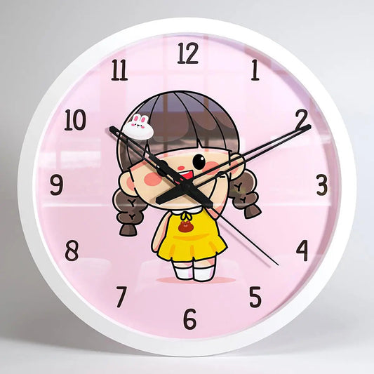 Happy Girl Kids Wall Clock