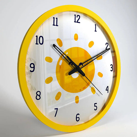 Sunny Day Kids Wall Clock in Yellow Color