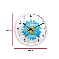 Blue Little Bloom Kids Wall Clock