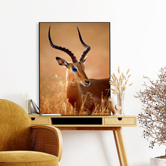 Realistic Impala Male Wildlife Wall Art