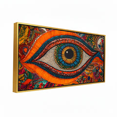 Premium Bohemian Eye Canvas Art | Vibrant Mandala Style Wall Decor