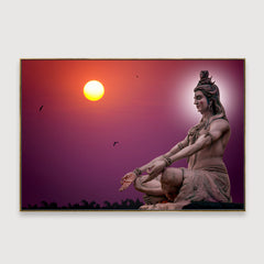 Meditating Mahadev Canvas Wall Painting