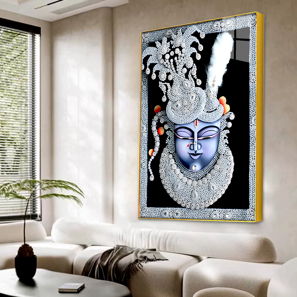 Beautiful Shreenath Ji Maharaj Acrylic Wall Paintings