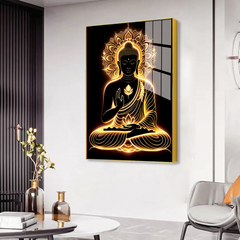 Stunning Gautam Buddha Canvas Printed Acrylic Wall Paintings & Art for Living Room, Office