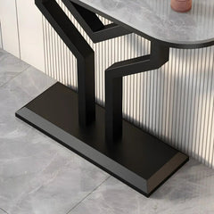 Luxury Y Shape Gold Console with Black Marble Top