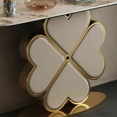 Elegant Four Heart Console Table with Top Marble