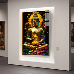 Beautiful Meditation Gautam Buddha Acrylic Wall Paintings & Arts Clearance Sale