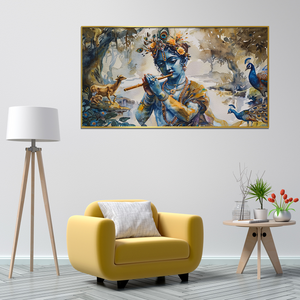 Radha Krishna Hindu God Beautiful Wall Paintings