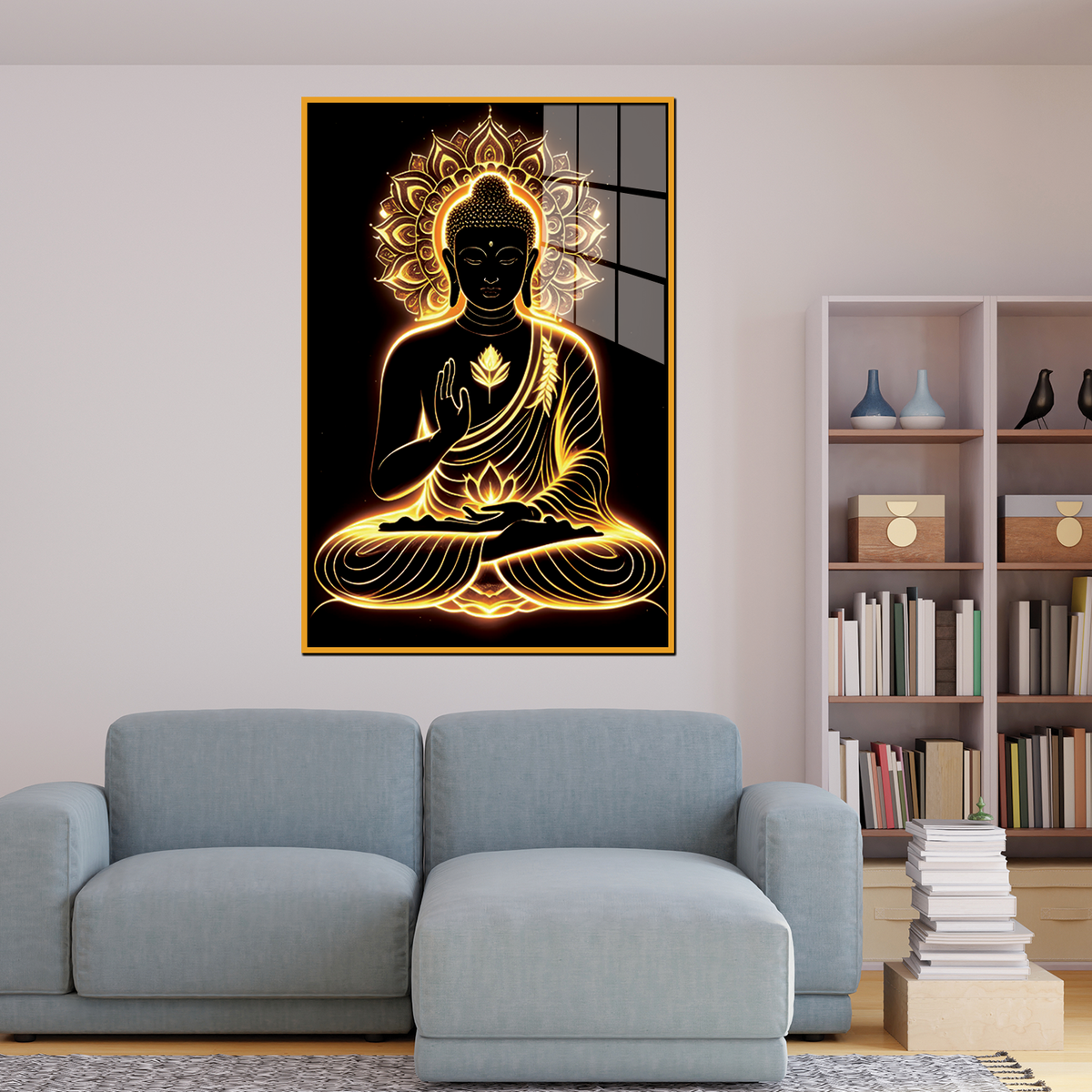 Stunning Gautam Buddha Canvas Printed Acrylic Wall Paintings & Art for Living Room, Office