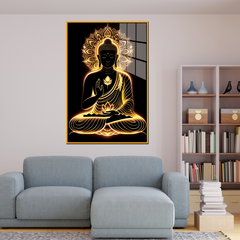 Stunning Gautam Buddha Canvas Printed Acrylic Wall Paintings & Art for Living Room, Office