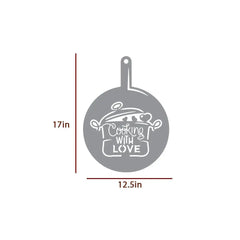 Round Love for Cooking Kitchen Backlit Wall Decor Art Piece