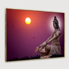 Meditating Mahadev Canvas Wall Painting