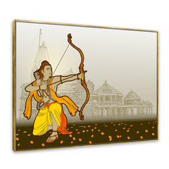 Lord Ram Ayodhya Wall Painting for Living Room