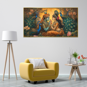 Radha Krishna Wall Paintings Symbol Devine Love
