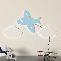 Aeroplane Kids Backlit Wooden Wall Décor