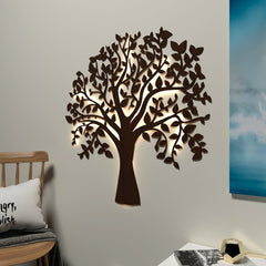 Glowing Tree Backlit wall Art / Night Light, Walnut Finish