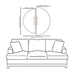 Intricate Traditional Pattern Semi Circle Frames Set Of 2