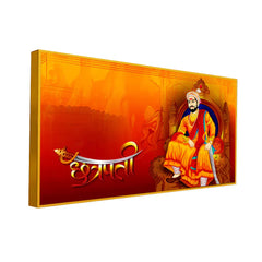 Chhatrapati Shivaji Maharaj Canvas Painting for Living Room Clearance Sale