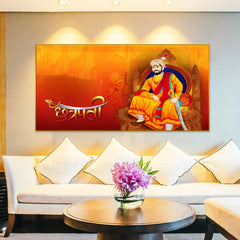 Chhatrapati Shivaji Maharaj Canvas Painting for Living Room Clearance Sale