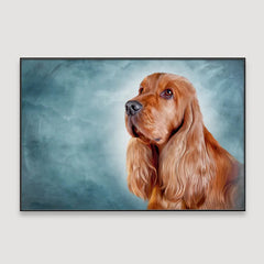 Cocker Spaniel Dog Portrait Framed Wall Art