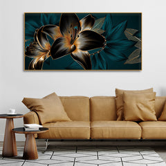 Beautiful Lilies Flowers Canvas Wall Painting