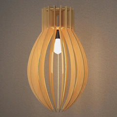 Modern Design Oval Shape Wooden Ceiling Lamp For Home Decoration Living Room