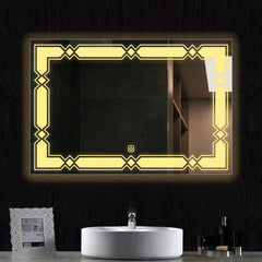 Rectangular Shaped Fairy Girl Design Led Bathroom Wall Mirror
