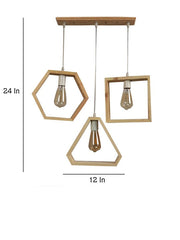 Geometrical Shape Design Hanging Light Modern Look Ceiling Lamp For Home Decoration Living Room