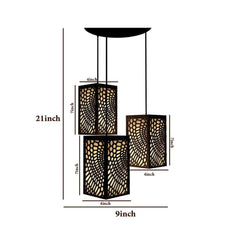 Circle Pattern Wooden Modern Lamp Hanging Ceiling Light For Home Decoration Living Room