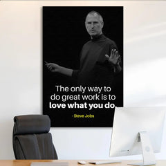 The Only Way to Do Great Work Inspirational Motivational Office Wall Decor
