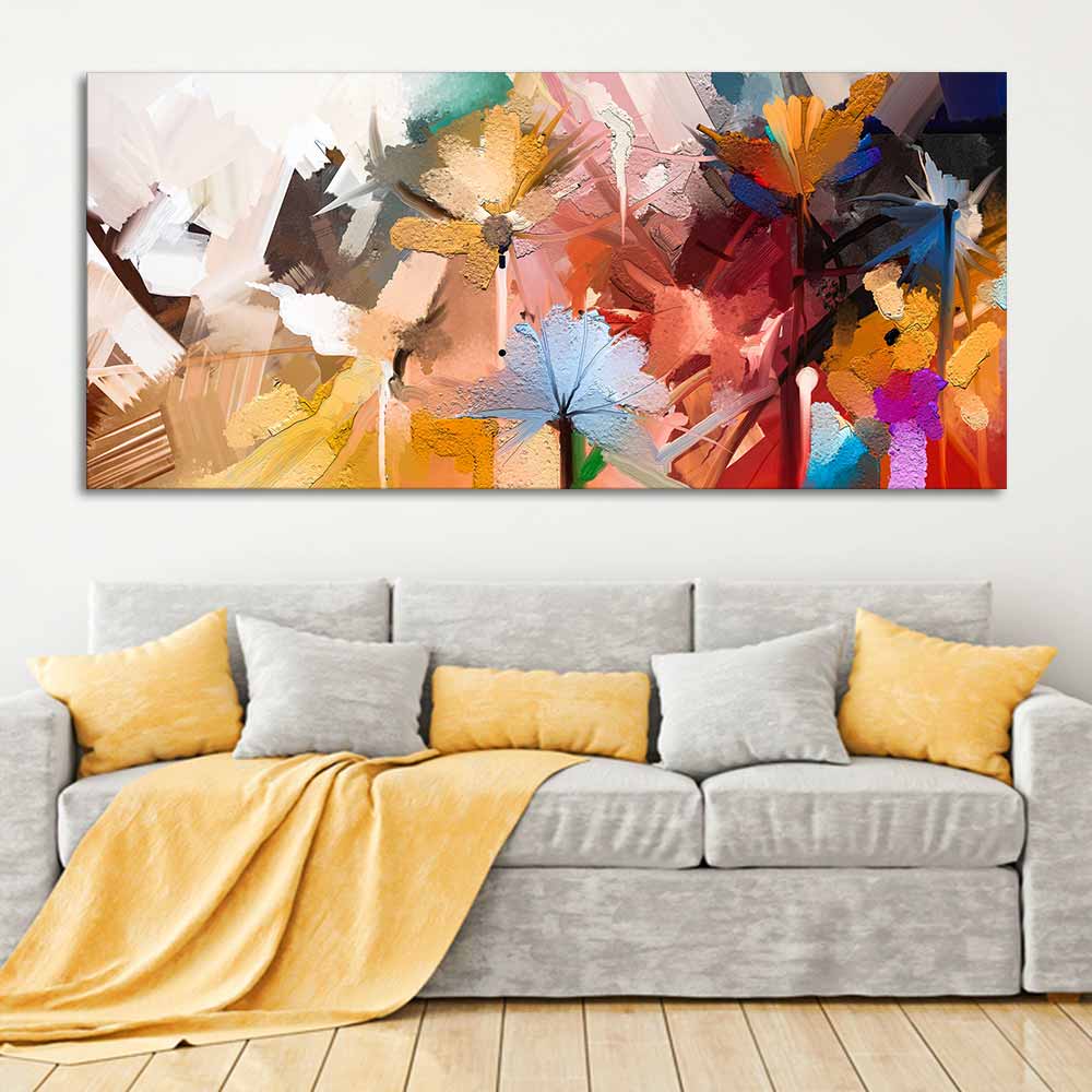 Colorful Flowers Abstract Art Wall Painting