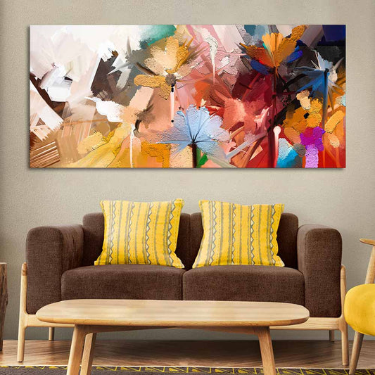 Colorful Flowers Abstract Art Wall Painting