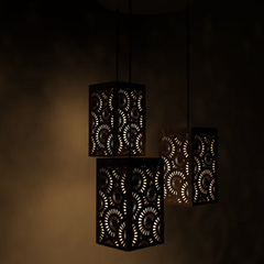 Flower Design Wooden Modern Lamp Hanging Ceiling Light For Home Decoration Living Room