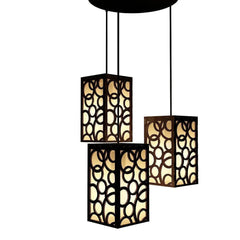 Muti Rings Design Wooden Modern Lamp Hanging Ceiling Light For Home Decoration Living Room