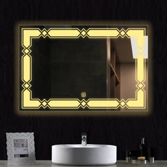 Rectangular Shaped Fairy Girl Design Led Bathroom Wall Mirror