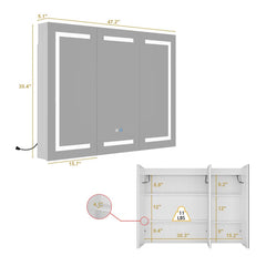 Beautiful Greek Key Motif Designer LED Round Shape Bathroom Mirror