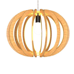 Modern Design Sphere Shape Wooden Ceiling Lamp For Home Decoration Living Room